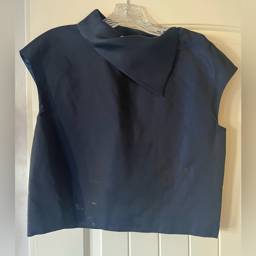 100% Silk DUSAN Blue Women's Top